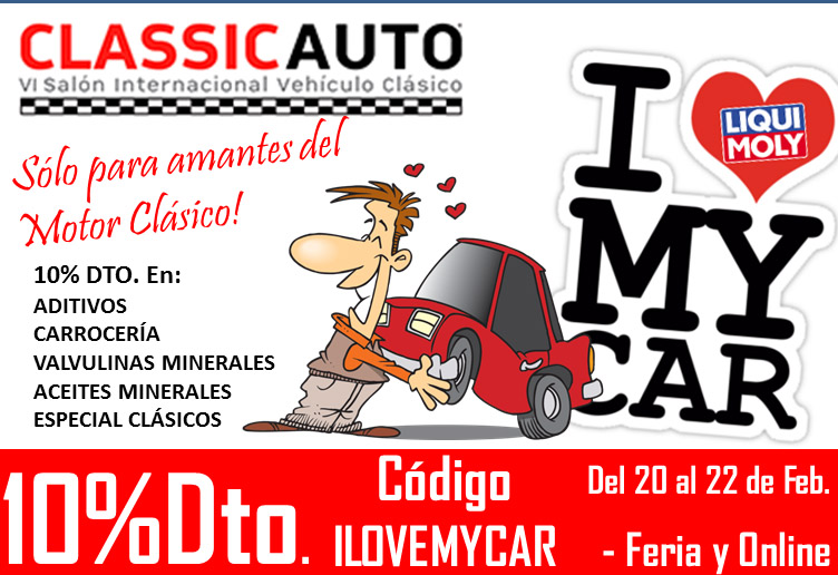 Liqui Moly junto al veh�culo cl�sico en Classic Auto Madrid